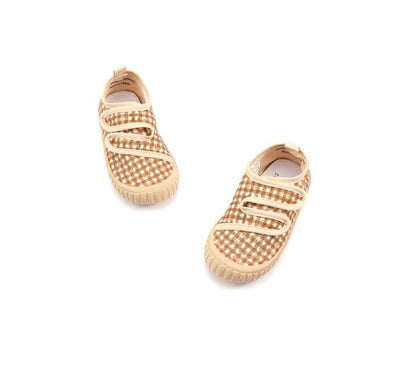 GRECH &amp; CO. Play Shoes | Recycled Mesh - Sienna Gingham Grech &amp; Co