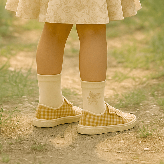 GRECH &amp; CO. Play Shoes | Recycled Mesh - Sienna Gingham Grech &amp; Co