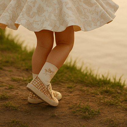 GRECH &amp; CO. Play Shoes | Recycled Mesh - Sienna Gingham Grech &amp; Co