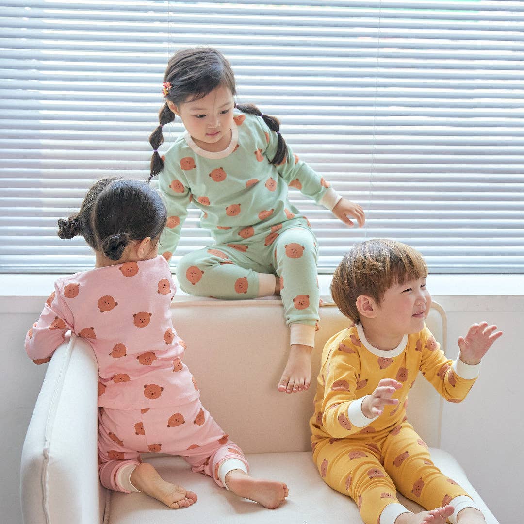 Grosmimi - BabyRabbit Teddy Bear Long Sleeve Set: Pink Grosmimi