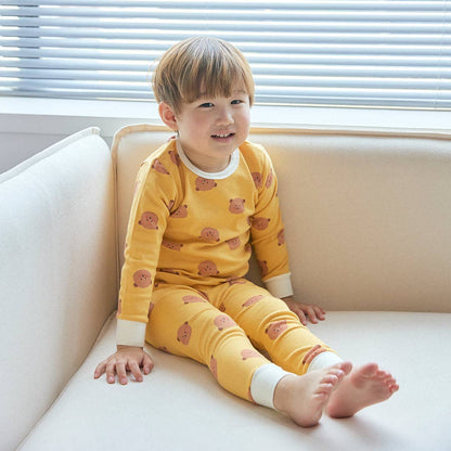 Grosmimi - BabyRabbit Teddy Bear Long Sleeve Set: Pink Grosmimi