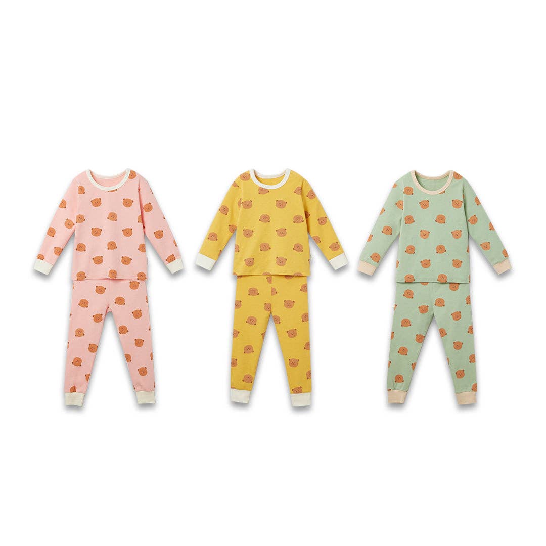 Grosmimi - BabyRabbit Teddy Bear Long Sleeve Set: Pink Grosmimi