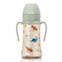 Grosmimi PPSU Straw Cup with Flip Top - 10oz (300ml) Stage 2 Straw: Dinosaur Grosmimi