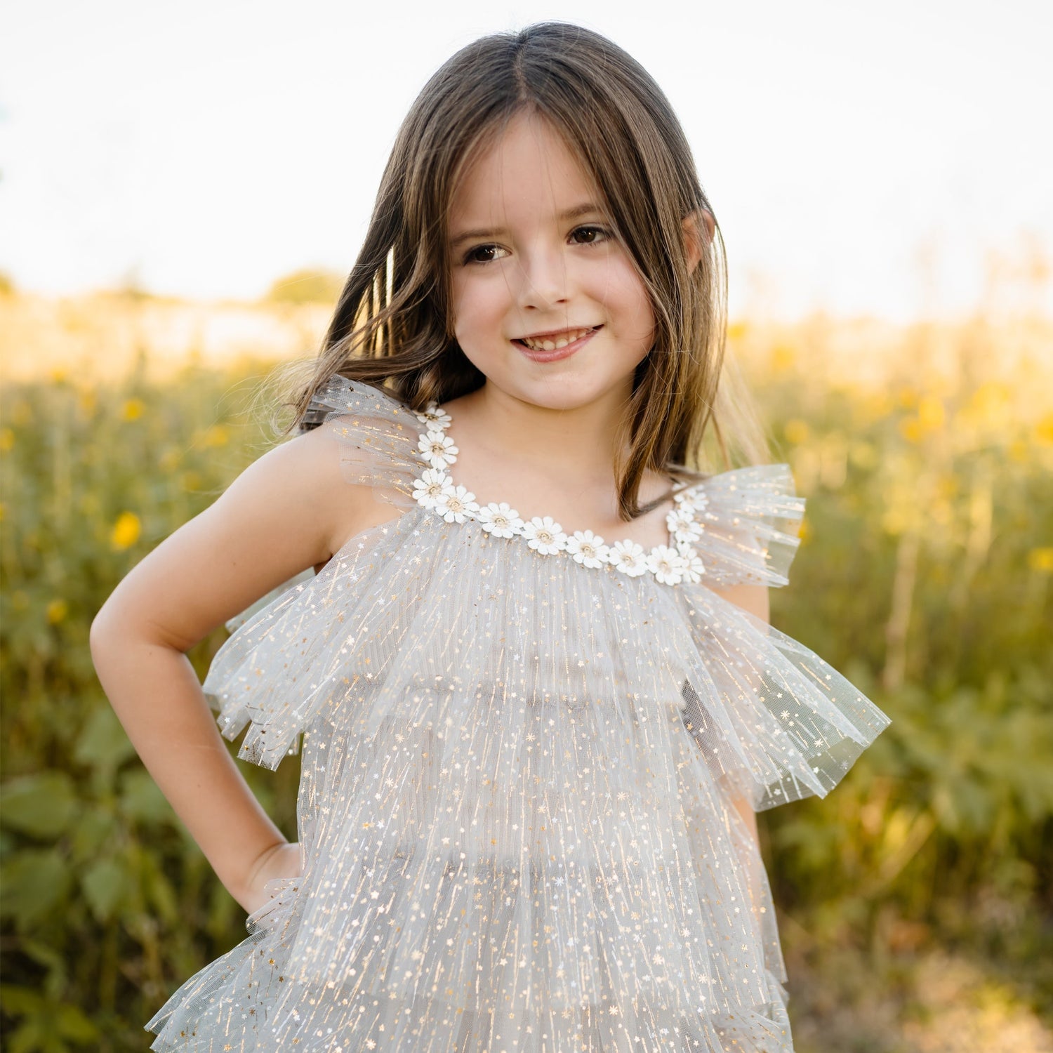 Harper Layered Dress - White Petite Hailey