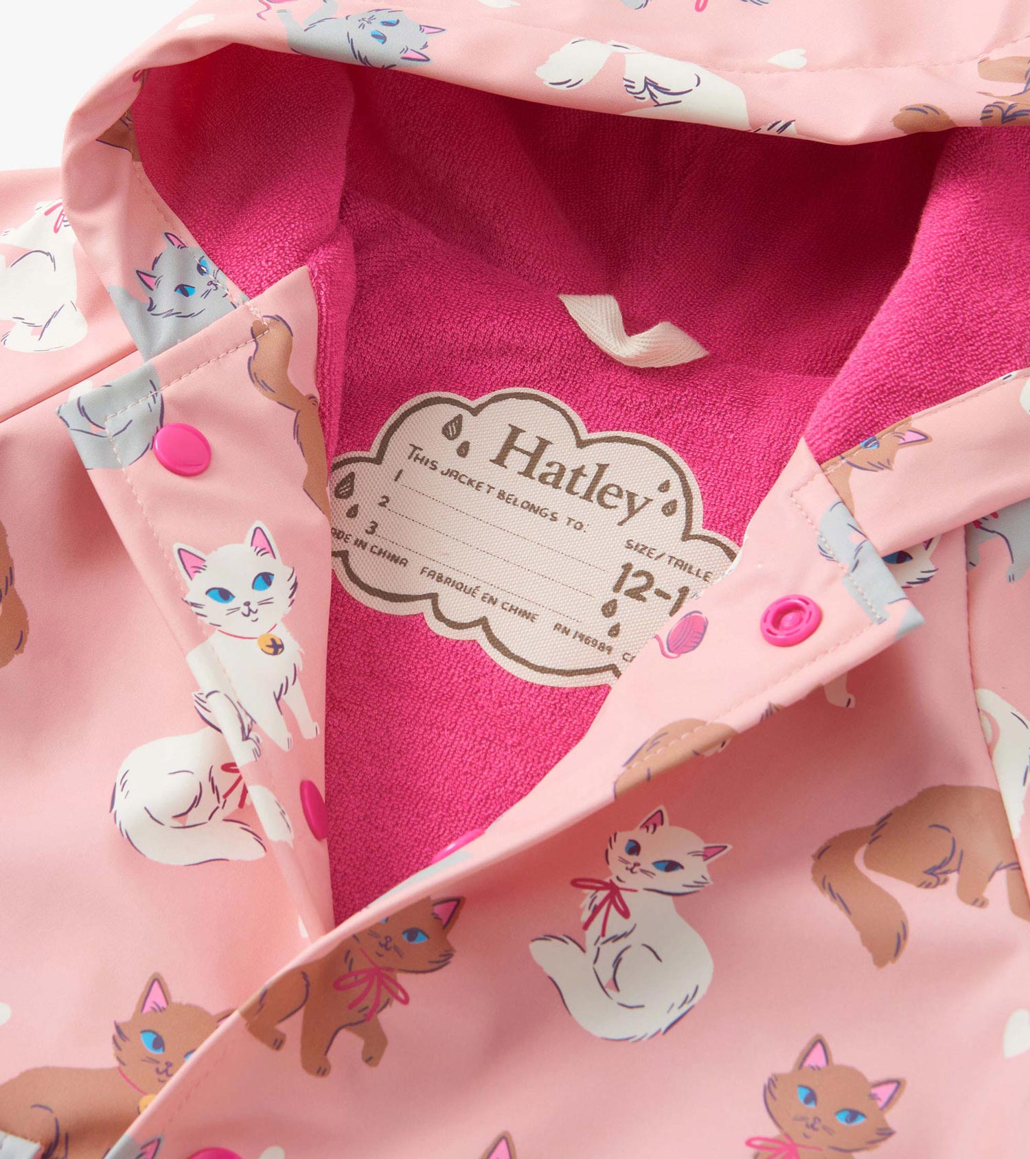 Hatley Baby &amp; Toddler Snap up Raincoat Little Kitties Hatley