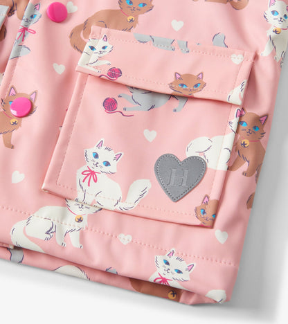Hatley Baby &amp; Toddler Snap up Raincoat Little Kitties Hatley