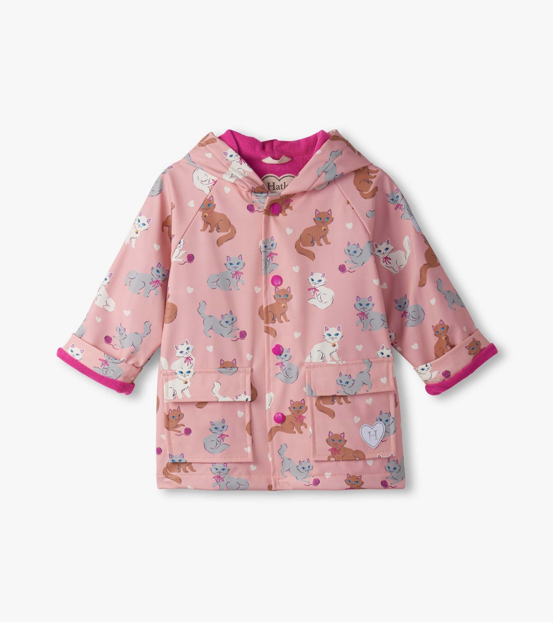Hatley Baby &amp; Toddler Snap up Raincoat Little Kitties Hatley