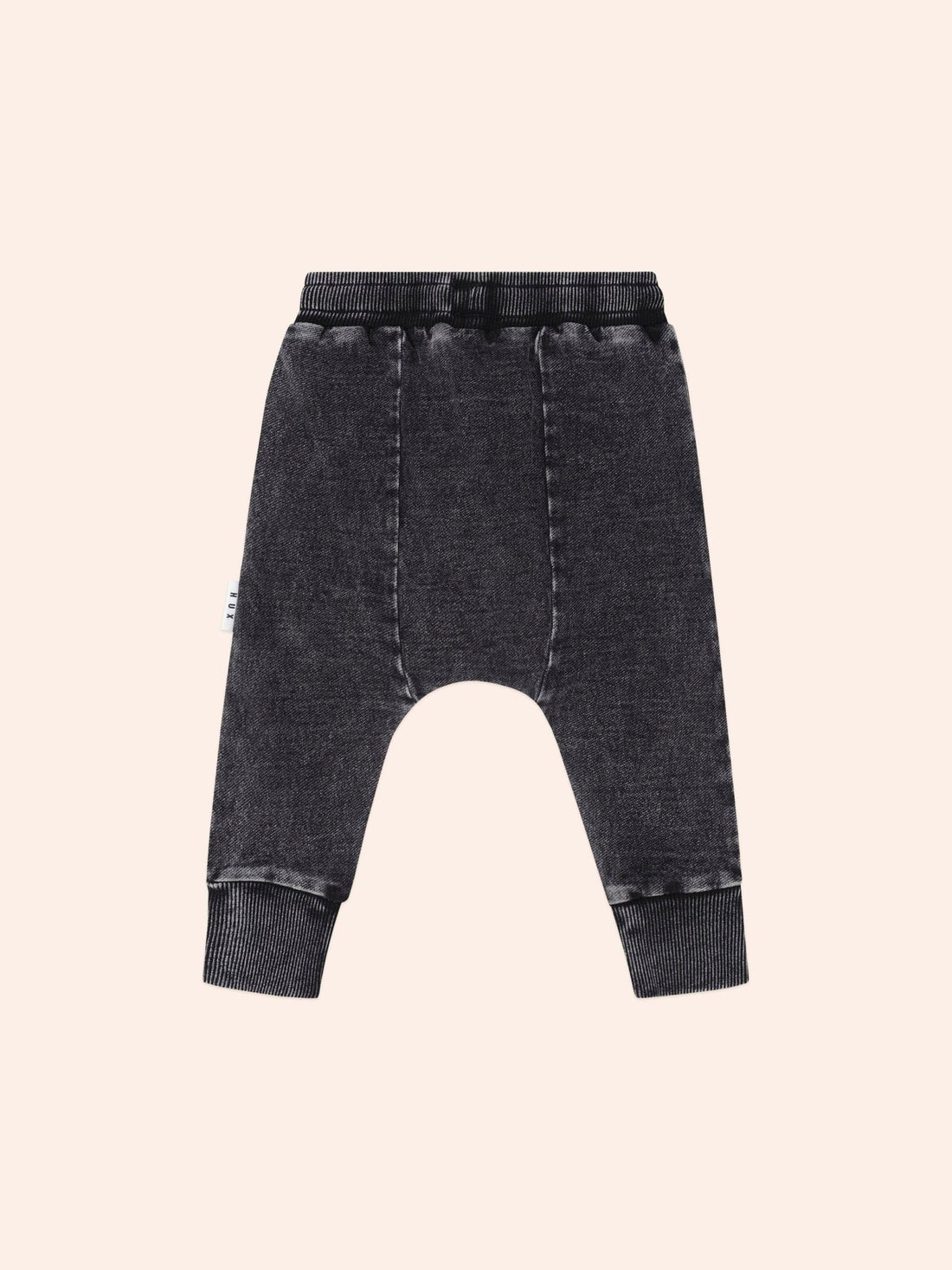 Huxbaby Black Knit Denim Pocket Pant Huxbaby