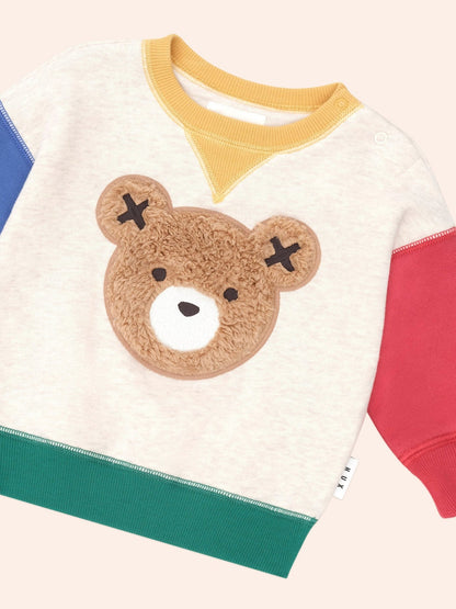 Huxbaby Furry Huxbear Colour Block Sweatshirt Huxbaby