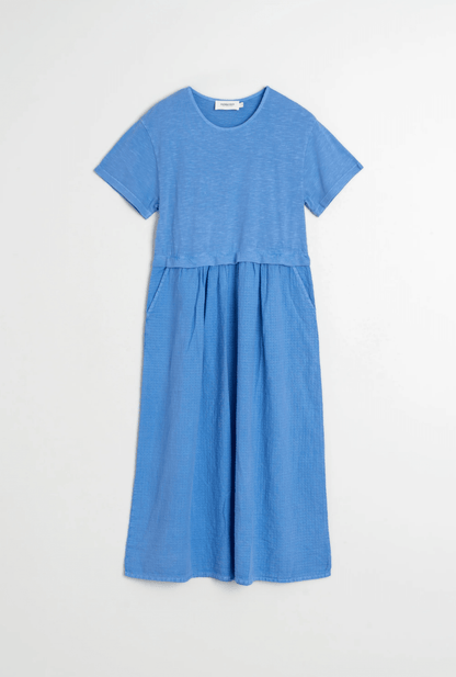 Indi &amp; Cold Combination Midi Dress – British Blue INDI&amp;COLD