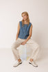 Indi & Cold Denim Vest – Recycled Cotton & Linen INDI&COLD