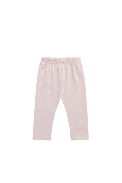 Jamie Kay Organic Cotton Everyday Legging - Petite Heart Old Rose Jamie Kay