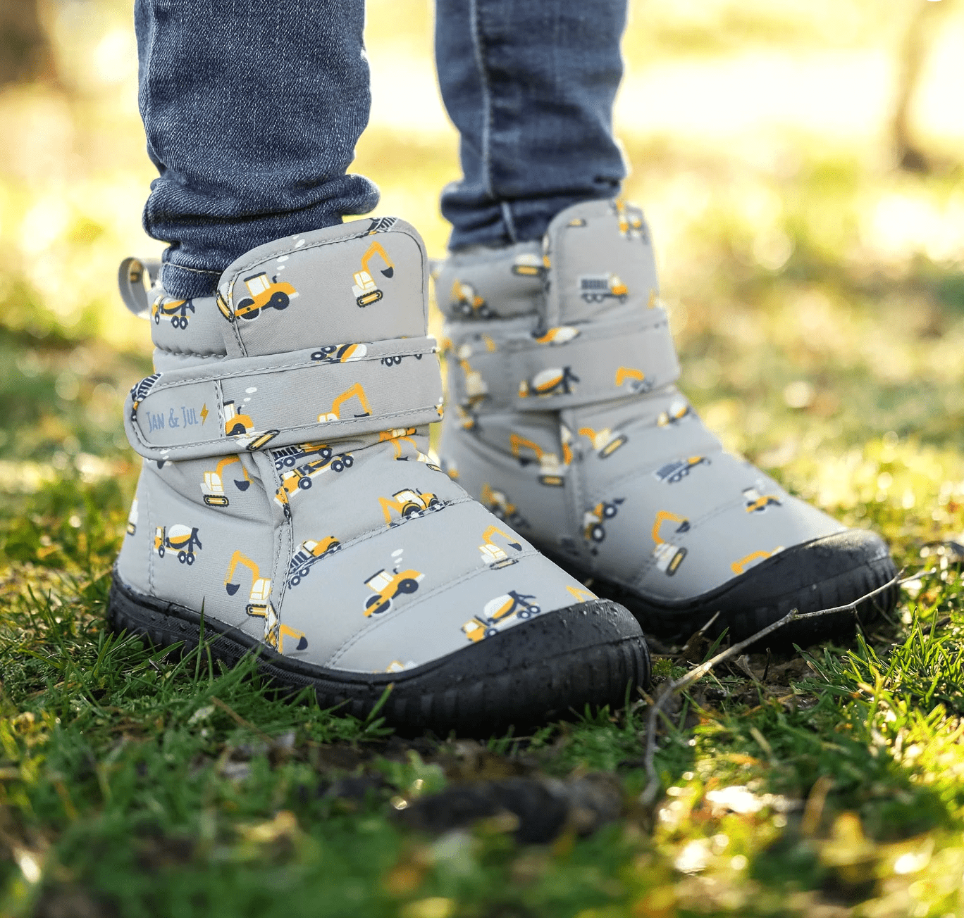 Jan &amp; Jul Jan&amp; Jul Kids Insulated Ankle Boots | Grey construction Jan &amp; Jul