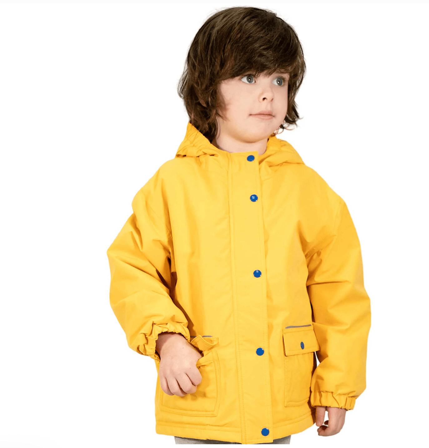 Jan &amp; Jul Kids Fleece Lined Rain Jackets | Yellow Jan &amp; Jul