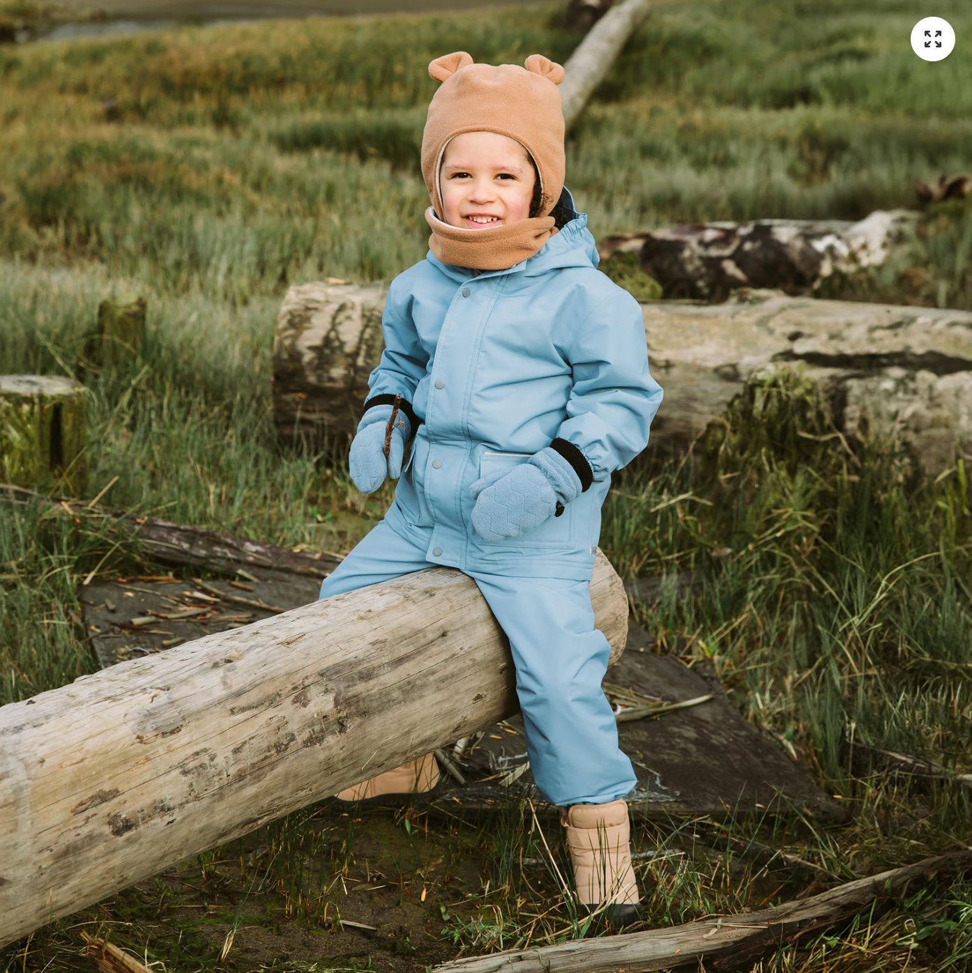 Jan &amp; Jul Kids Fleece Lined Rain Pants | Dusty Blue Jan &amp; Jul