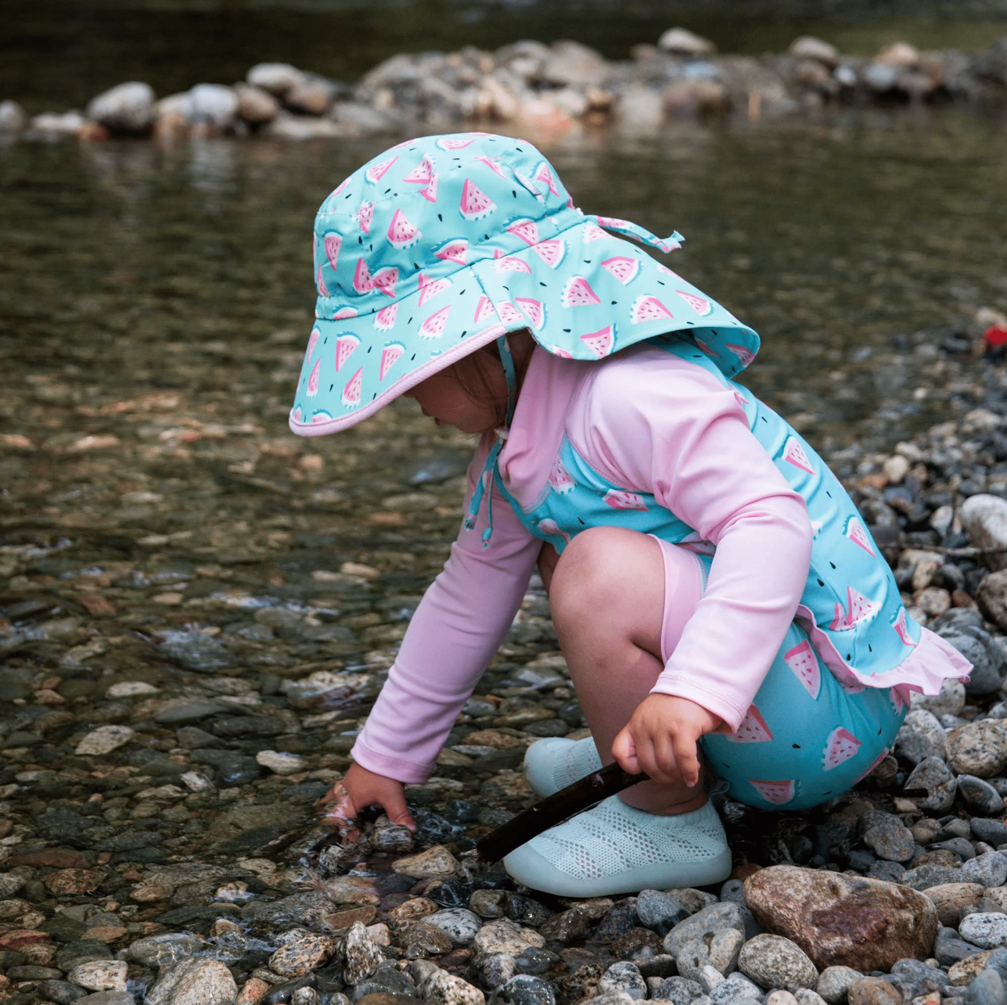 Jan &amp; Jul Kids Water Repellent Adventure Hats | Watermelon Jan &amp; Jul