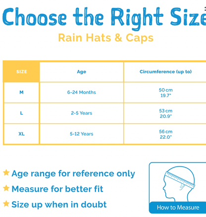 Jan &amp; Jul Kids Waterproof Rain Hats | Dusty Blue Jan &amp; Jul