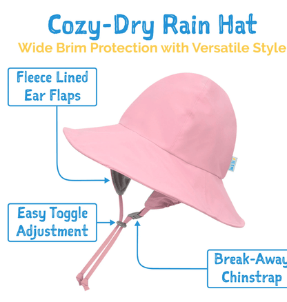 Jan &amp; Jul Kids Waterproof Rain Hats | Dusty Pink Jan &amp; Jul