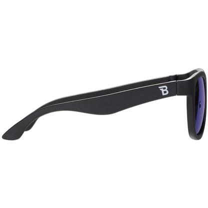 Babiators Jet Black Polarized Navigator | Cobalt Mirrored Lens Babiators