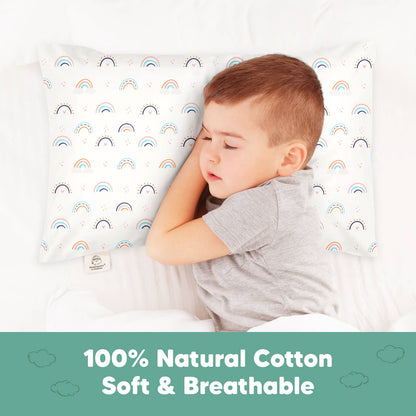 KeaBabies - KeaBabies Printed Toddler Pillowcase 13X18" (Jolly Rainbow) KeaBabies