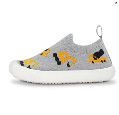 Jan &amp; Jul Kids Graphic Slip On Shoes | Grey Construction Jan &amp; Jul