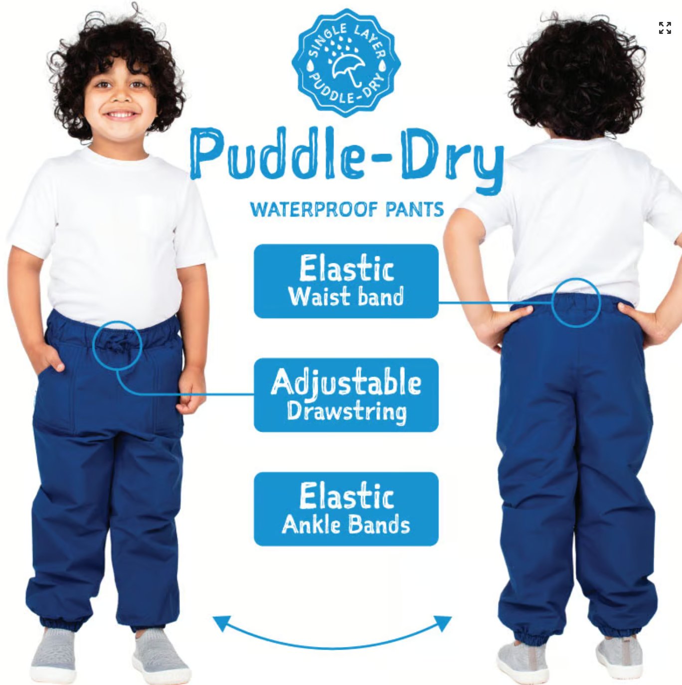 Jan &amp; Jul Kids Single Layer Rain Pants | Dusty Pink Jan &amp; Jul