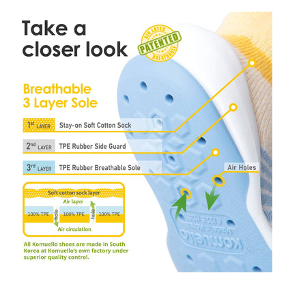 Komuello first walker baby sock shoes - Penguin - Yellow Komuello