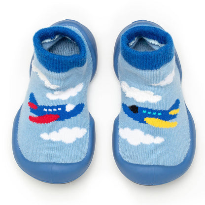 Komuello - Komuello first walker baby sock shoes - Aeroplanes Komuello