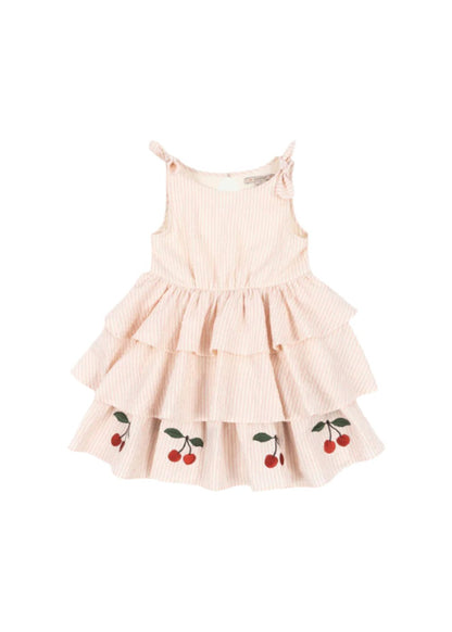 Konges Sloejd Ellie Dress in Cherry Seersucker Konges Sløjd