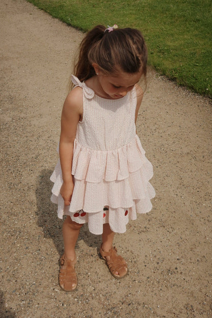 Konges Sloejd Ellie Dress in Cherry Seersucker Konges Sløjd