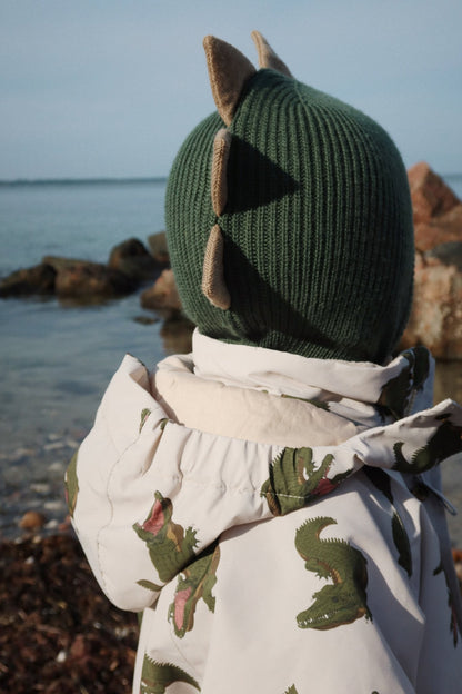 Konges Sløjd ANIMAL BALACLAVA - Green DIno Konges Sløjd