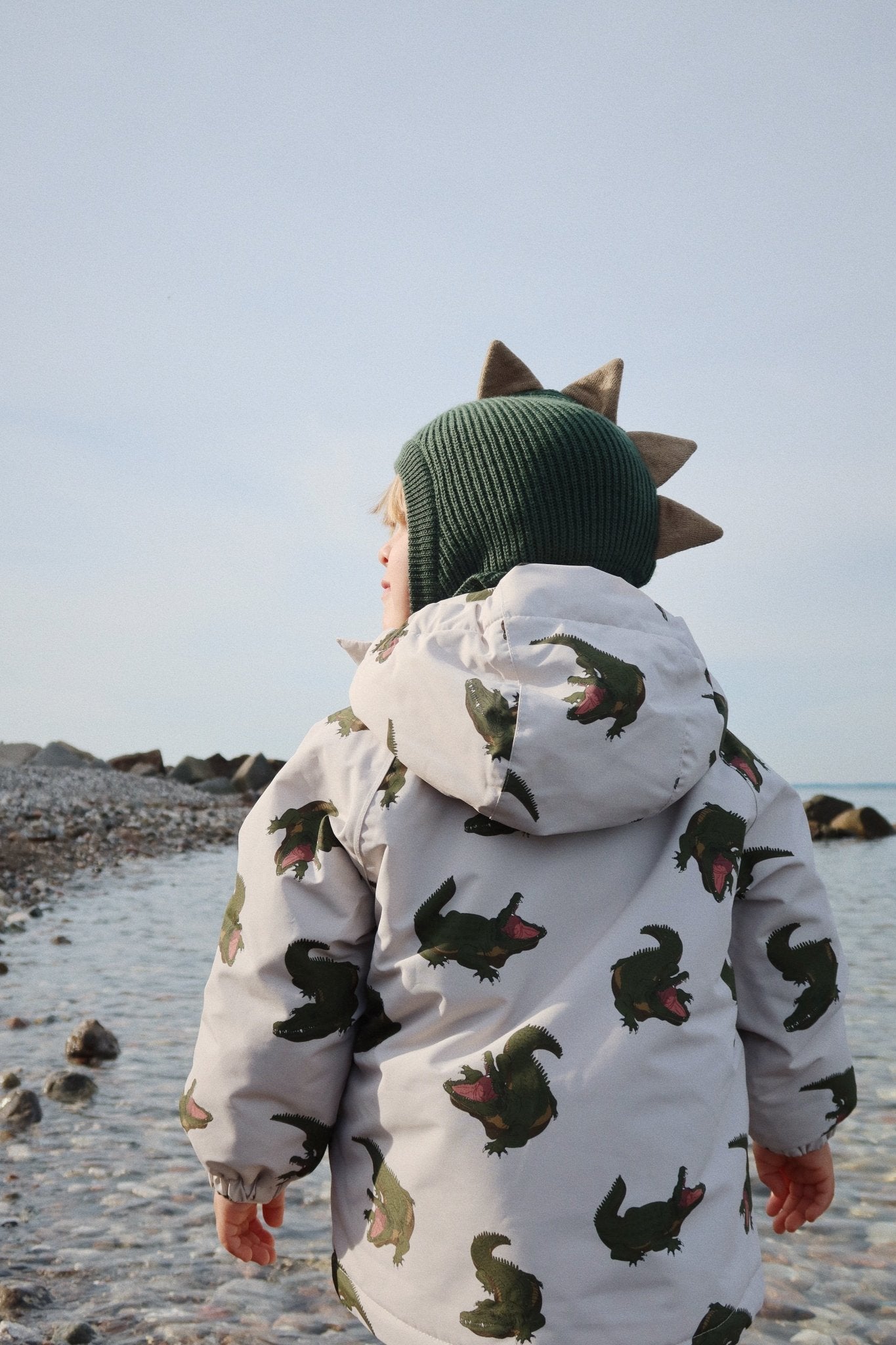 Konges Sløjd ANIMAL BALACLAVA - Green DIno Konges Sløjd