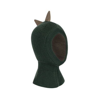 Konges Sløjd ANIMAL BALACLAVA - Green DIno Konges Sløjd