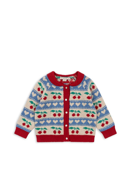 Konges Sløjd BELOU KNIT CARDIGAN - CHERRY STRIPE Konges Sløjd