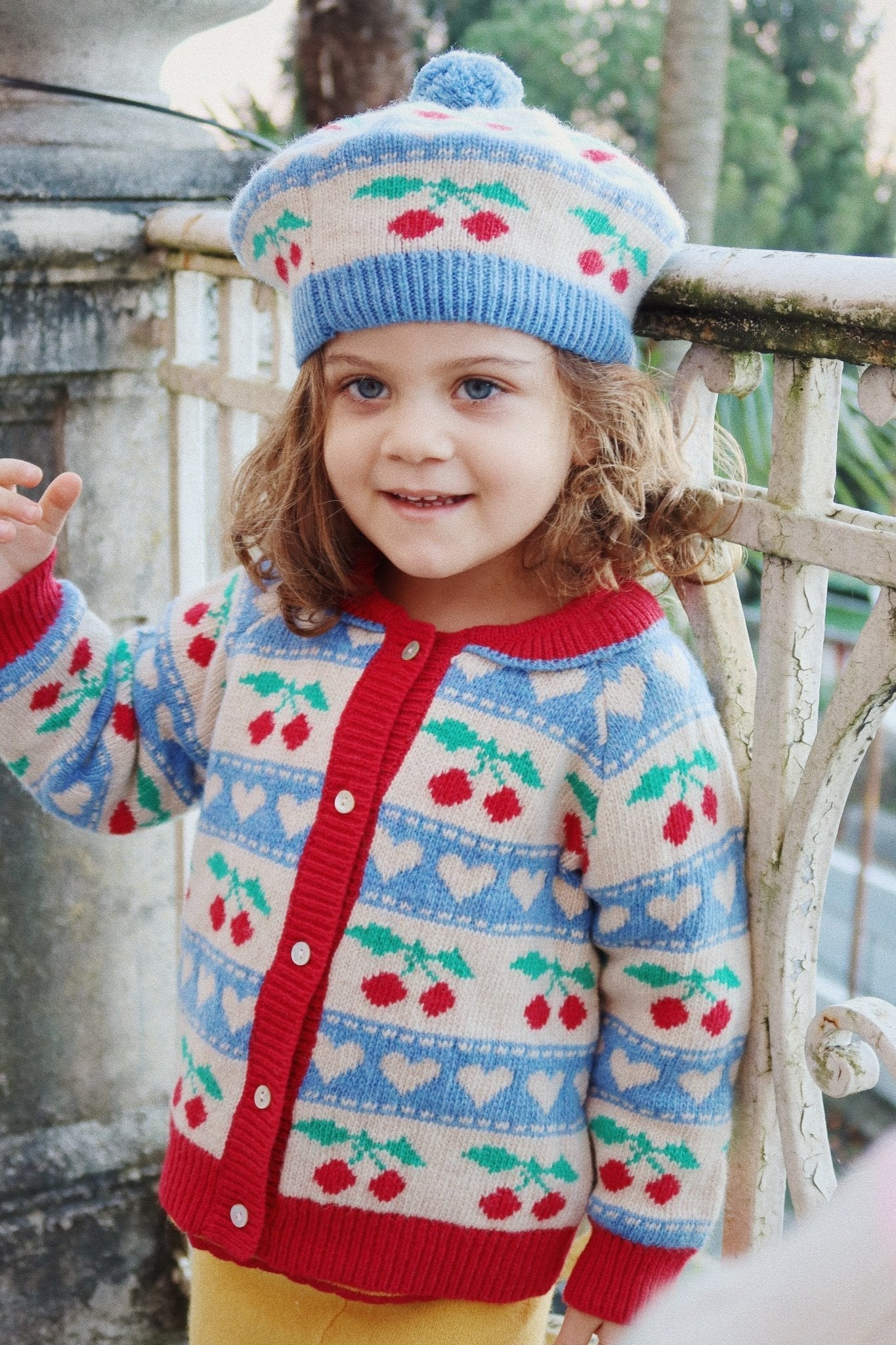 Konges Sløjd BELOU KNIT CARDIGAN - CHERRY STRIPE Konges Sløjd