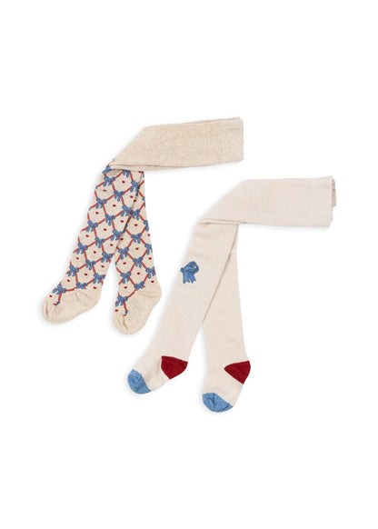 Konges Sløjd BOW JAQUARD TIGHTS - BOW MIX Konges Sløjd