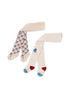 Konges Sløjd BOW JAQUARD TIGHTS - BOW MIX Konges Sløjd