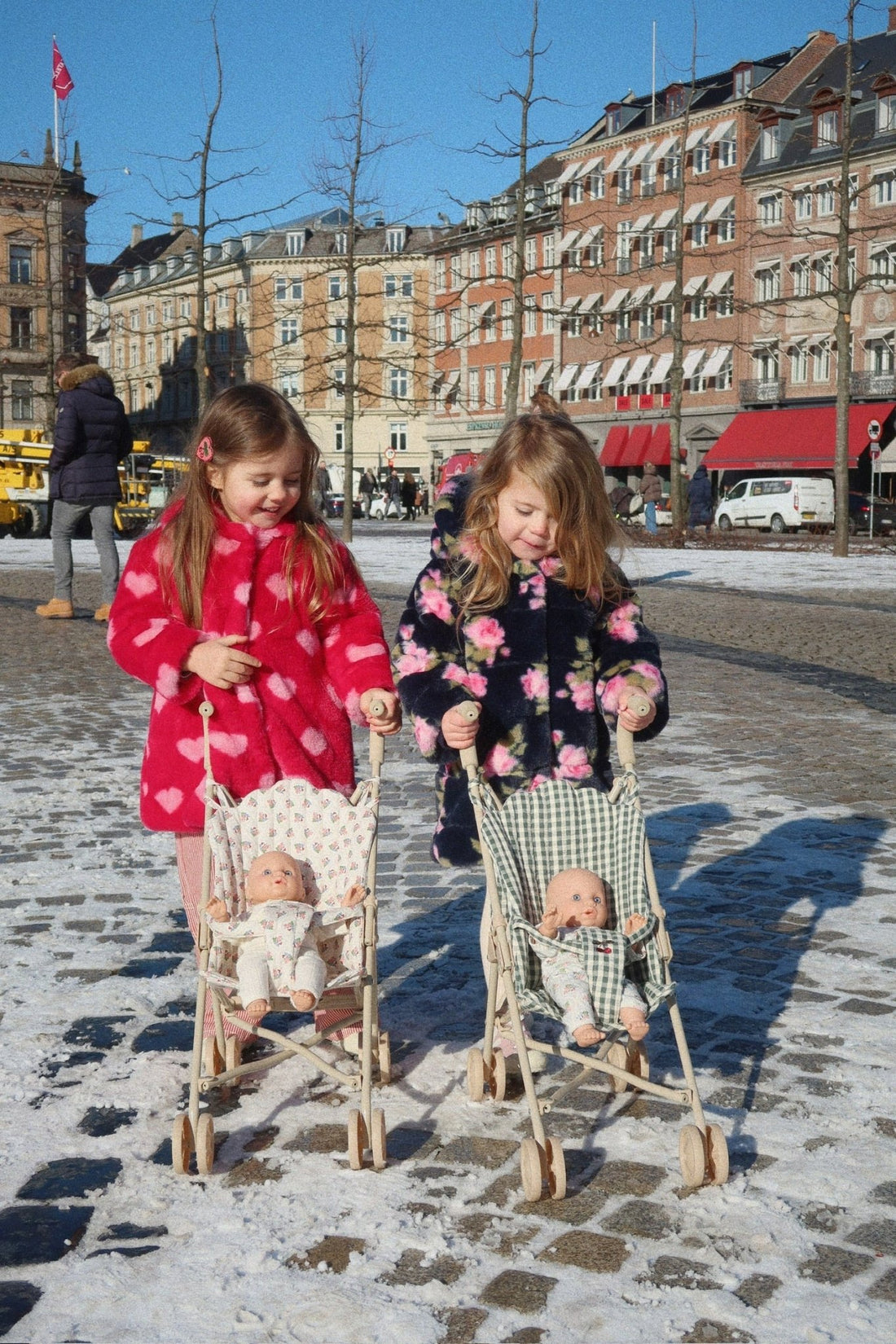 Konges Sløjd CHEEKY DOLL STROLLER - smoke pine check Konges Sløjd New Collection