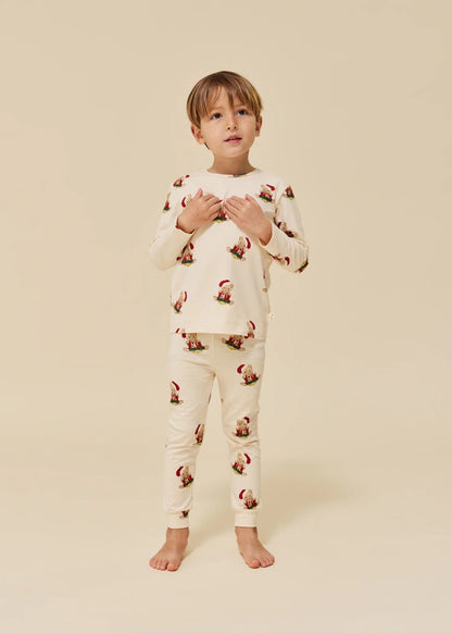 Konges Sløjd Christmas Teddy Basic Blouse/Pants Set Konges Sløjd