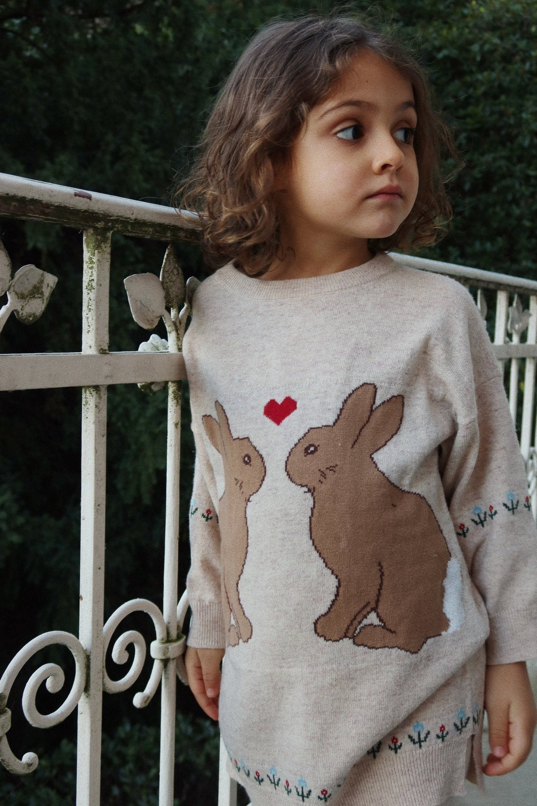 Konges Sløjd ELI KNIT DRESS - OFF WHITE MELANGE Konges Sløjd