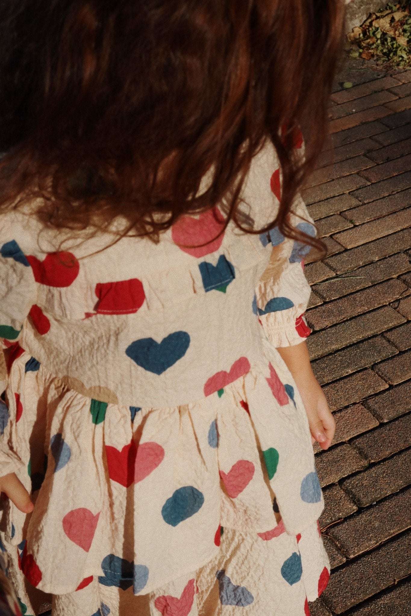 Konges Sløjd ELIN FRILL DRESS GOTS - BON COEUR COLORE FRAPPE Konges Sløjd