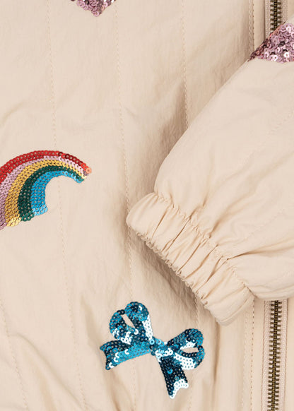 Konges Sløjd JUNO SEQUIN BOMBER JACKET - smoke gray Konges Sløjd New Collection