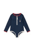 Konges Sløjd LAGUNA LONG SLEEVE SWIMSUIT - estate blue