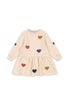 Konges Sløjd Lou Sweat Dress – Multi Heart | Kids Organic Cotton Dress Konges Sløjd New Collection