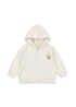 Konges Sløjd Loupy Zip Hoodie – Off White Melange Konges Sløjd New Collection