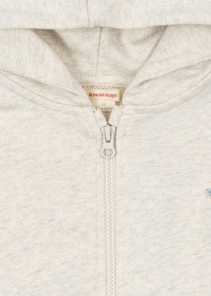 Konges Sløjd Loupy Zip Hoodie – Off White Melange Konges Sløjd New Collection