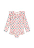 Konges Sløjd Manuca Long Sleeve Swimsuit - Lumina Rose