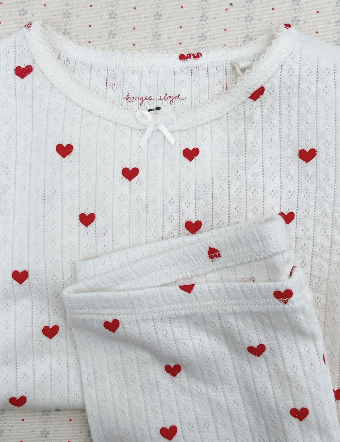 Konges Sløjd Pointelle Minnie Top – Mini Hearts Konges Sløjd