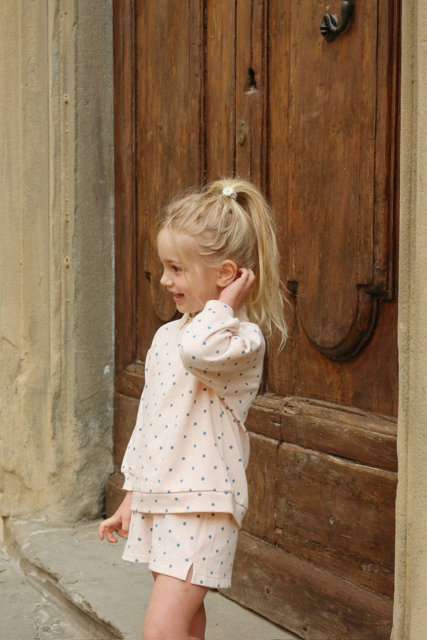 Konges Sløjd SPOTTY SWEAT SHORTS - rosewater dot Konges Sløjd New Collection