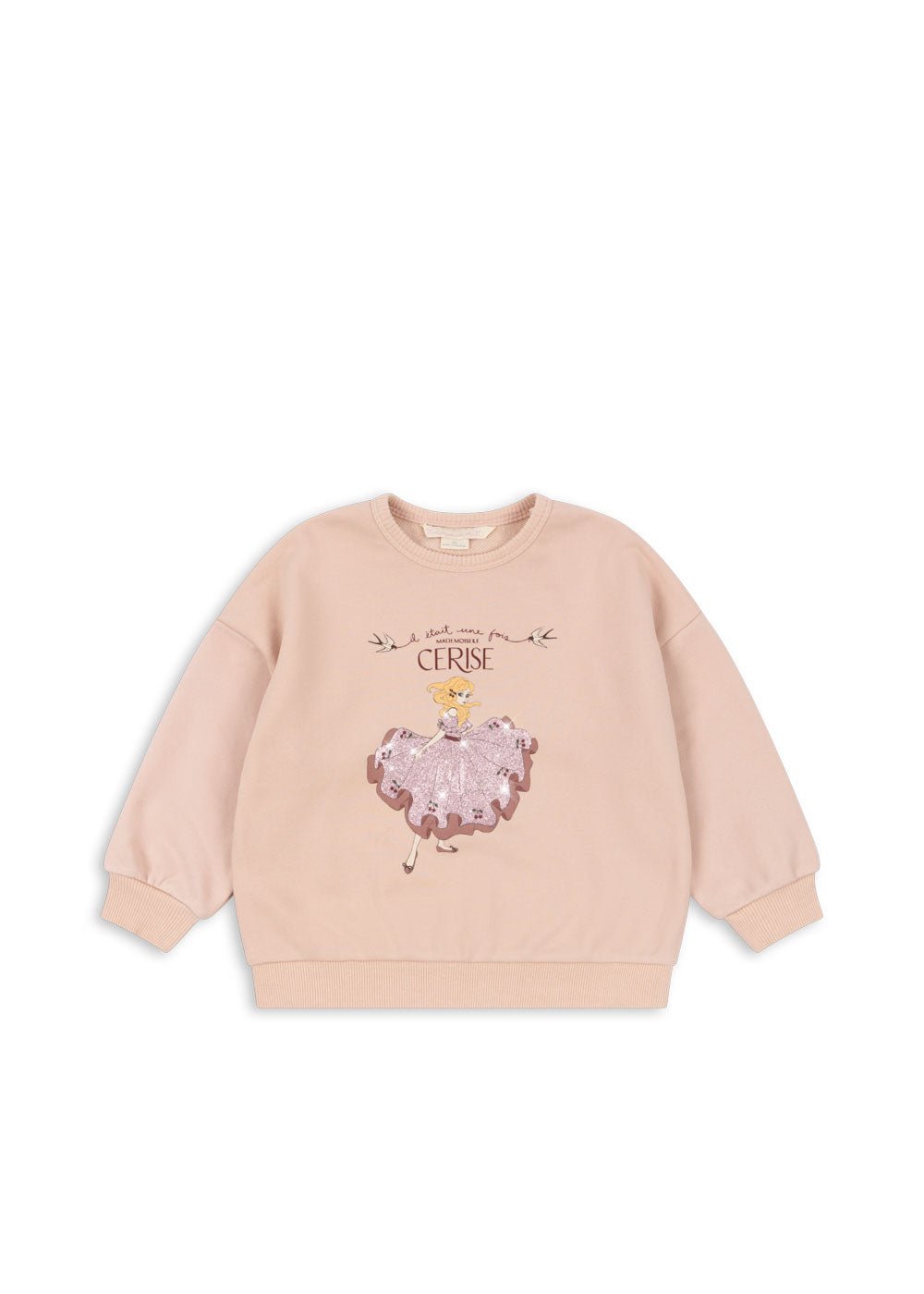 Konges Sløjd LOU GLITTER SWEAT SHIRT OCS - CAMEO ROSE Konges Sløjd